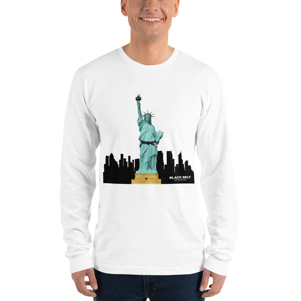 Lady Liberty - Unisex Long Sleeve -  Black - BlackBeltApparel