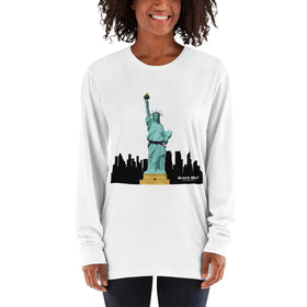 Lady Liberty - Unisex Long Sleeve -  Black