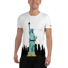 Lady Liberty - Men's Athletic Tee - Black