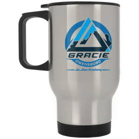 Gracie Owensboro BJJ - Silver Stainless Travel Mug