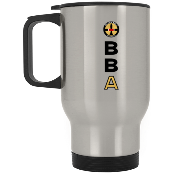 BBA - Silver Stainless Travel Mug - BlackBeltApparel