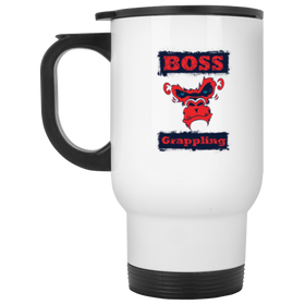 Boss Grappling - White Travel Mug