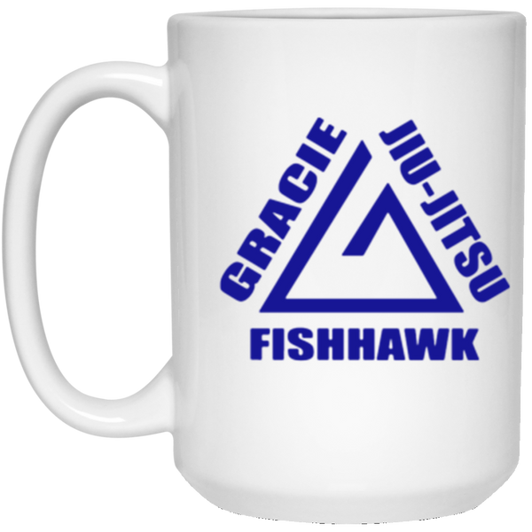 Gracie Fishhawk BJJ - 15 oz. White Mug - BlackBeltApparel