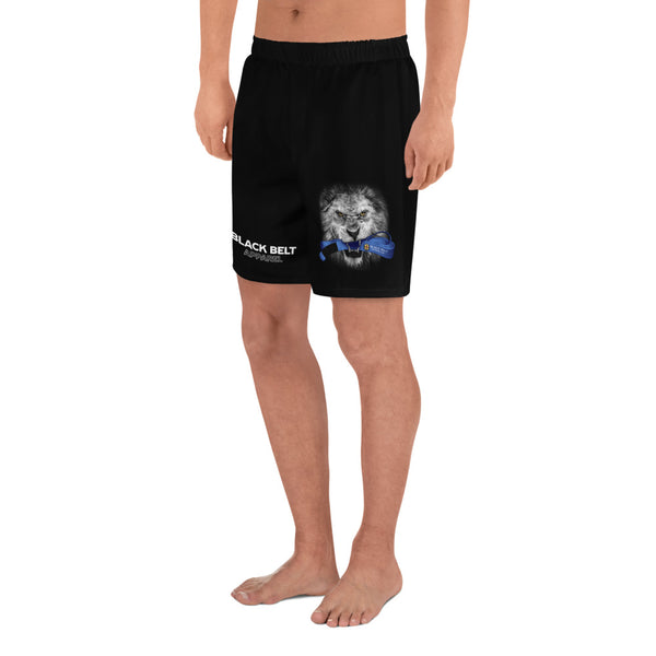 Lion - Men's Athletic Shorts -Blue - BlackBeltApparel