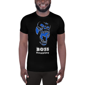 Boss Grappling Ape - Men's Athletic T-shirt - Blue Belt