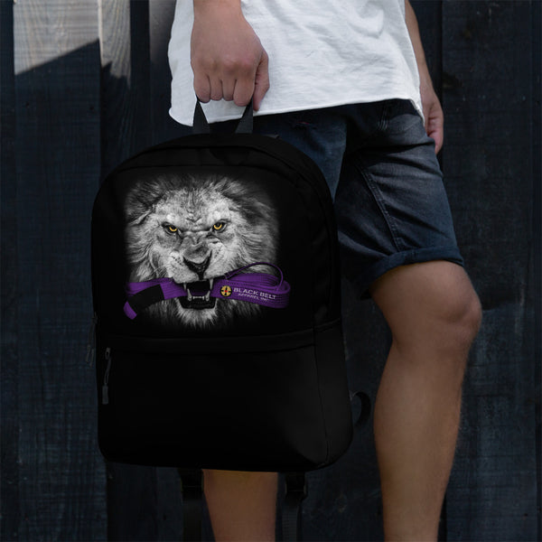 Lion - Backpack - Purple - BlackBeltApparel