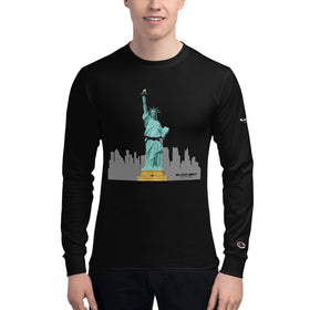 Lady Liberty - Men's Champion Long Sleeve - Black