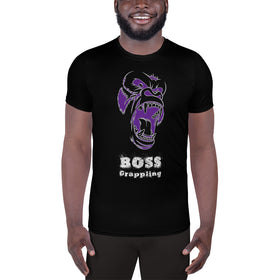Boss Grappling Ape - Men's Athletic T-shirt - Purple Belt