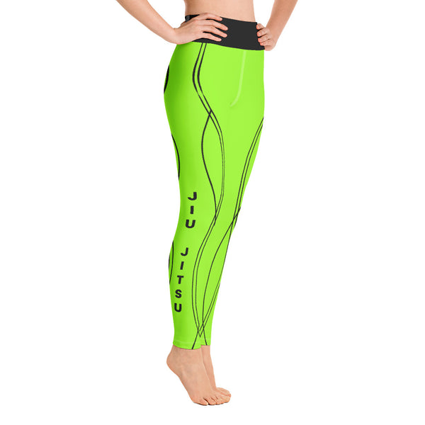 Curve - Women's Leggings - Neon Green - BlackBeltApparel