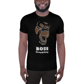 Boss Grappling Ape - Men's Athletic T-shirt - Brown Belt