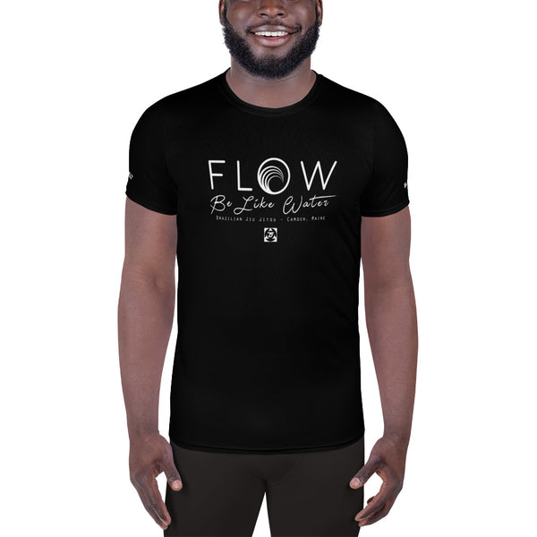 Flow BJJ -  Men's Athletic T-shirt - Black - BlackBeltApparel