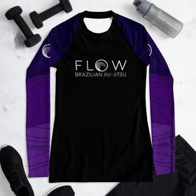 Flow BJJ - Women's Rash Guard - Purple