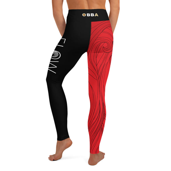 Flow BJJ - Women's Leggings - Red - BlackBeltApparel