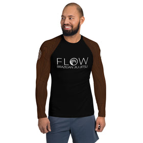 Flow BJJ - Men's Rash Guard - Brown