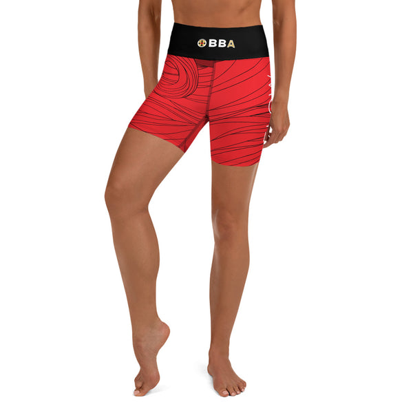 Flow BJJ - Women's Shorts - Red - BlackBeltApparel
