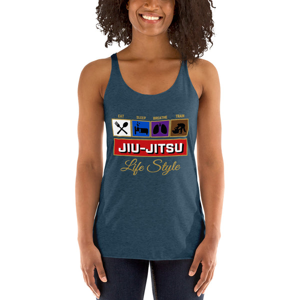 Jiu Jitsu Life Style - Women's Racerback Tank - BlackBeltApparel