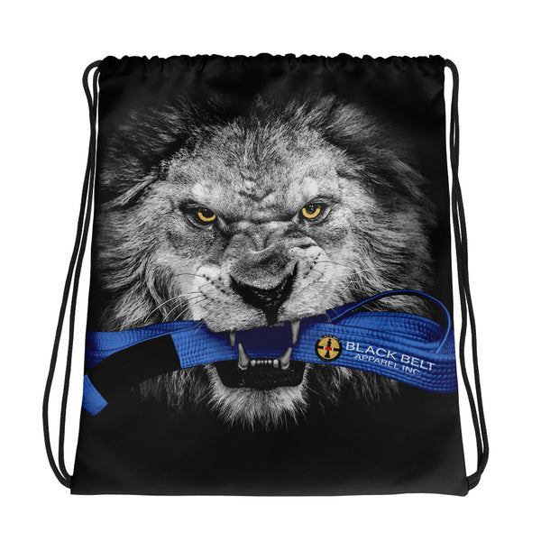Lion - Drawstring Bag - Blue - BlackBeltApparel