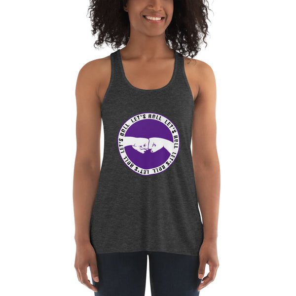 Let's Roll - Women's Flowy Tank - Purple - BlackBeltApparel