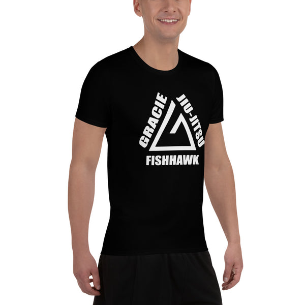 Gracie Fishhawk BJJ -  Men's Athletic T-shirt - BlackBeltApparel