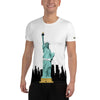 Lady Liberty - Men's Athletic Tee - White - BlackBeltApparel