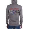 Olympic rings - Unisex zip hoodie - BlackBeltApparel