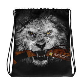 Lion - Drawstring Bag - Brown