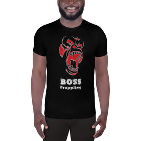 Boss Grappling Ape - Men's Athletic T-shirt - Black Belt